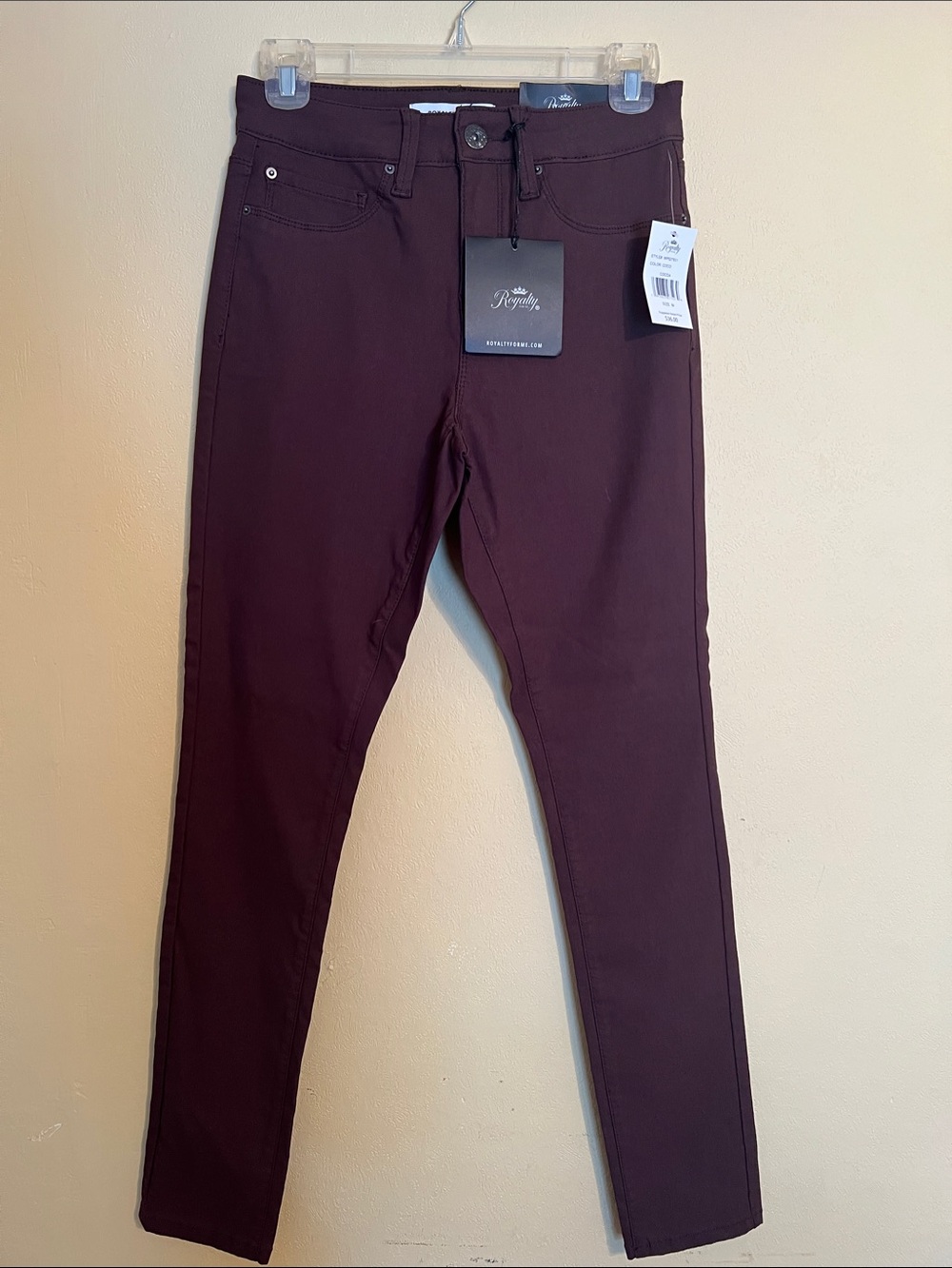 Royalty For Me Women's Skinny Jeans - Burgundy